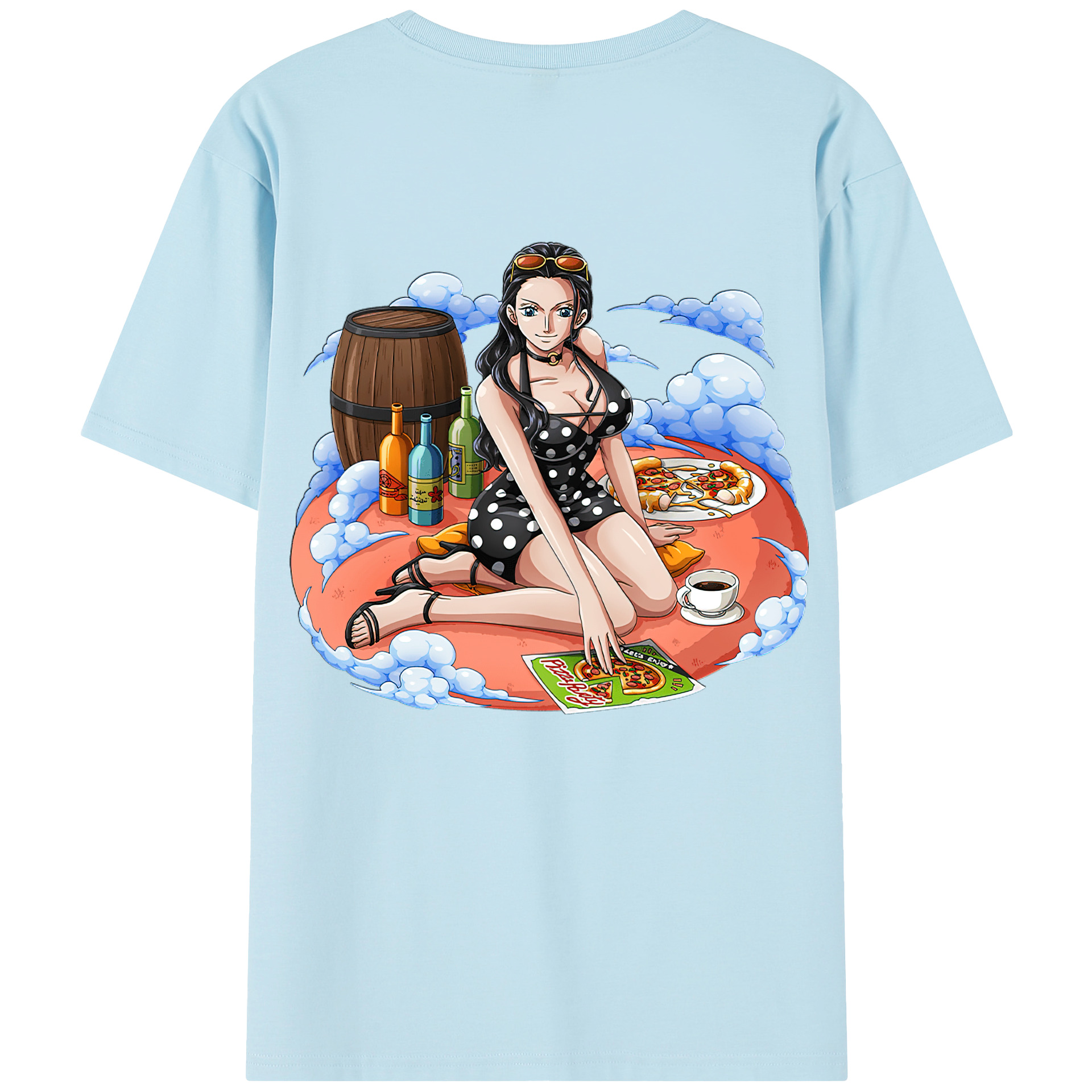 ワンピース ニコ・ロビン ONE PIECE Nico Robin 綿100％半袖Tシャツ（背面プリント）